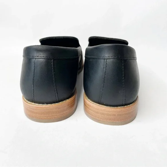 NWOB Portland Leather Patina Black Leather Rounded Leather Loafer Size 9.5 - Picture 7 of 9